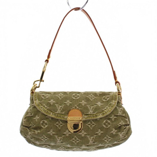 Louis Vuitton Monogram Denim Mini Pleated Handbag Khaki M95217 KH - OH