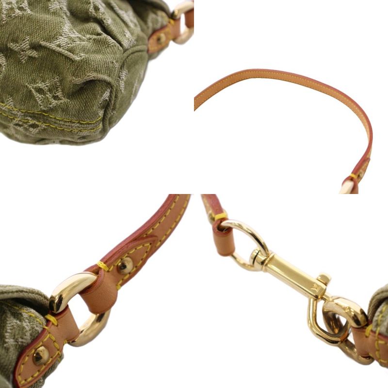 Louis Vuitton Monogram Denim Mini Pleated Handbag Khaki M95217 KH - OH