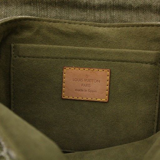 Louis Vuitton Monogram Denim Mini Pleated Handbag Khaki M95217 KH - OH