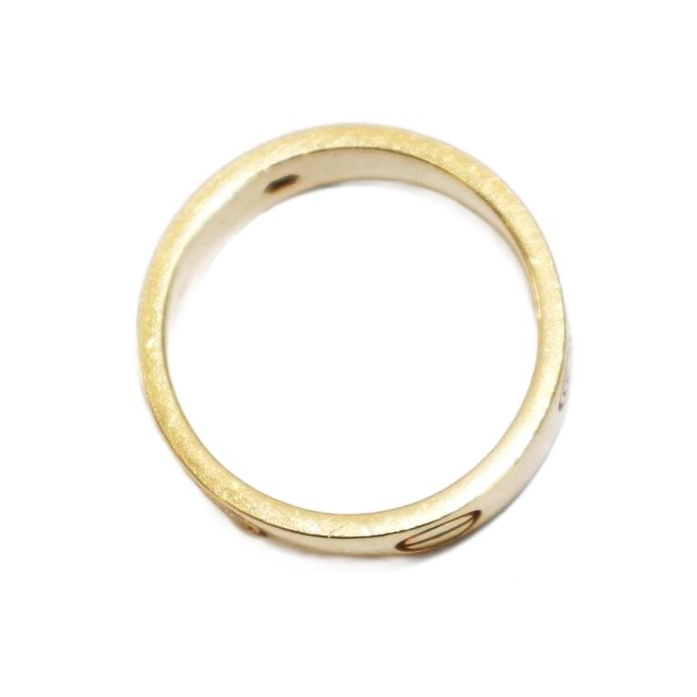 Cartier Half Diamond Love Ring 18K 51 Size 11 Yellow Gold KH - OH