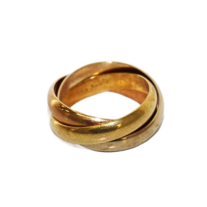 Cartier Trinity Ring 18K Size 8 Yellow Gold Pink Gold KH - OH