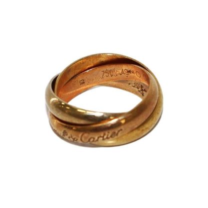 Cartier Trinity Ring 18K Size 8 Yellow Gold Pink Gold KH - OH