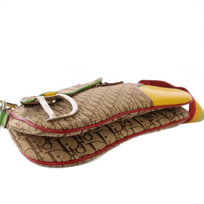 Christian DIOR Saddle Bag Trotter Shoulder Bag Beige 08ru0034 KH - OH