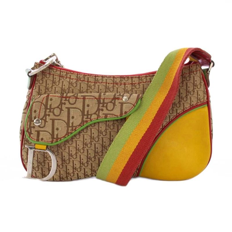 Christian DIOR Saddle Bag Trotter Shoulder Bag Beige 08ru0034 KH - OH