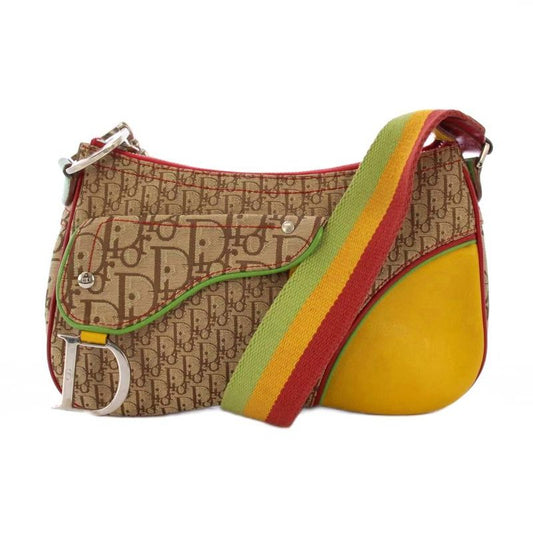 Christian DIOR Saddle Bag Trotter Shoulder Bag Beige 08ru0034 KH - OH