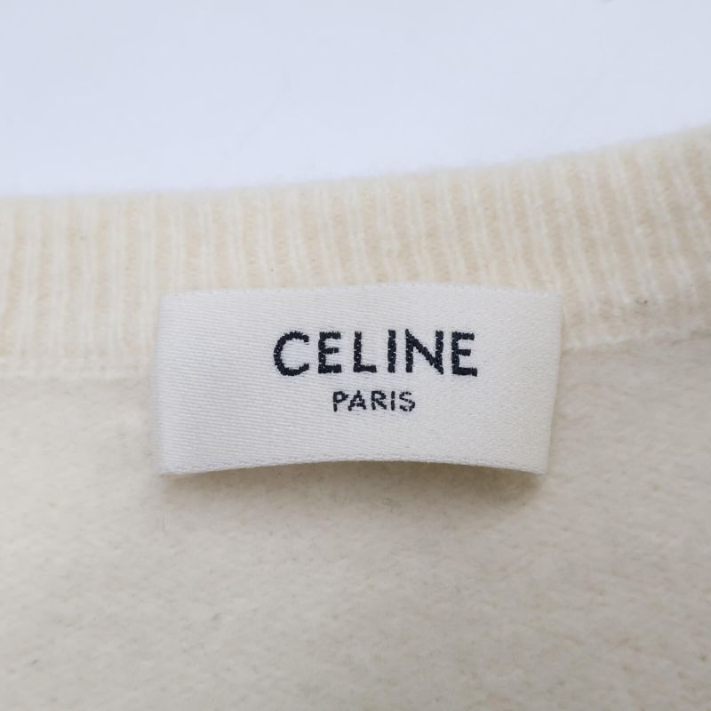 Celine2a11v402p Wool X Cashmere Logo Scuff Tic Sweater /
