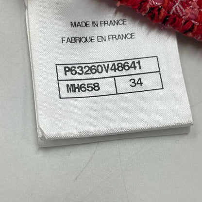 Chanel Red P63260v48641 Tweed Shorts 34