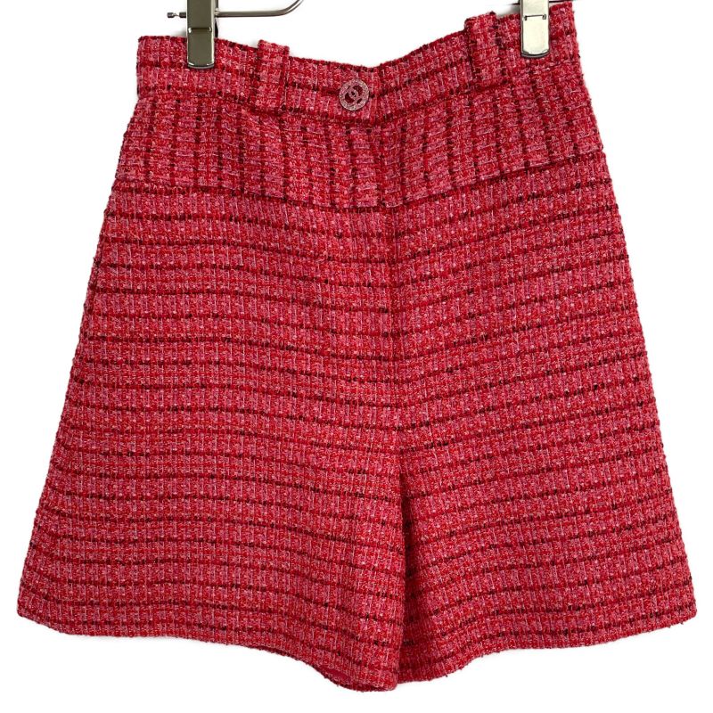 Chanel Red P63260v48641 Tweed Shorts 34