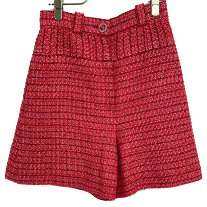 Chanel Red P63260v48641 Tweed Shorts 34