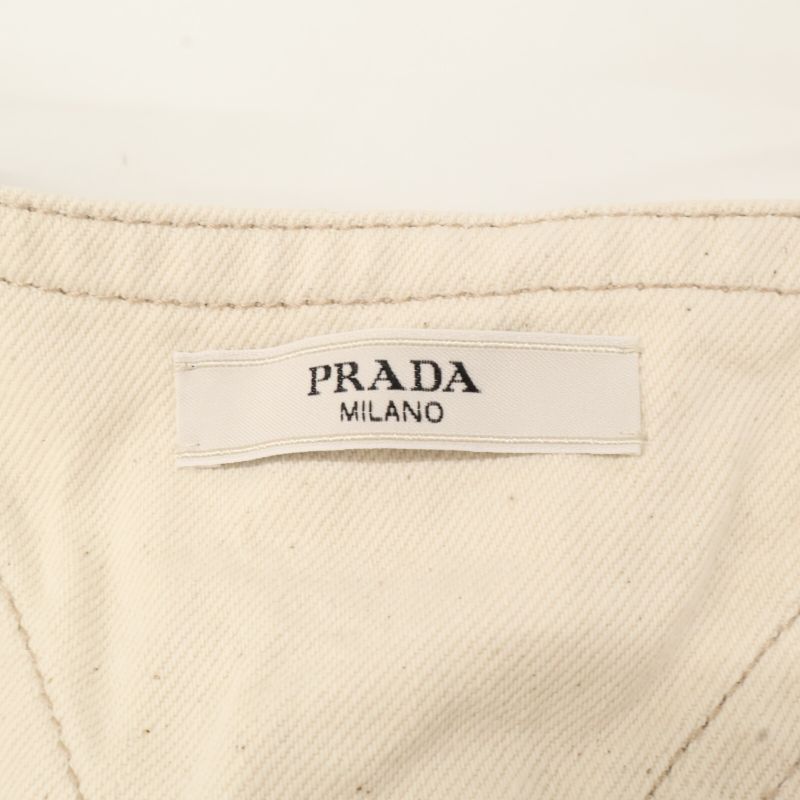 Prada  Authentic Gez003 Triangle Plate Denim Overalls 33