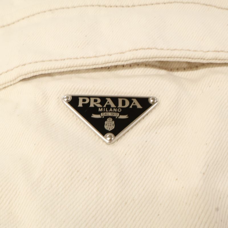 Prada  Authentic Gez003 Triangle Plate Denim Overalls 33