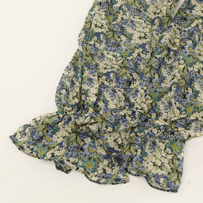 Celine 2r618179j Flower Print Silk Off-shoulder