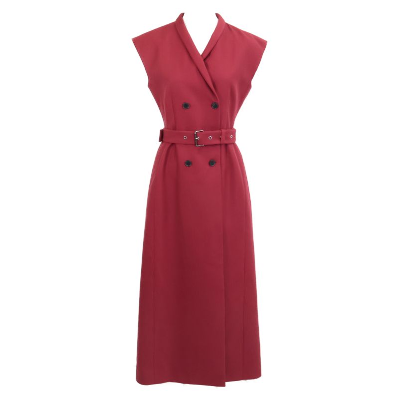 Christian DIOR Beautiful  Authentic 541r08a175 Wool Silk Midi Bleather