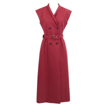 Christian DIOR Beautiful  Authentic 541r08a175 Wool Silk Midi Bleather