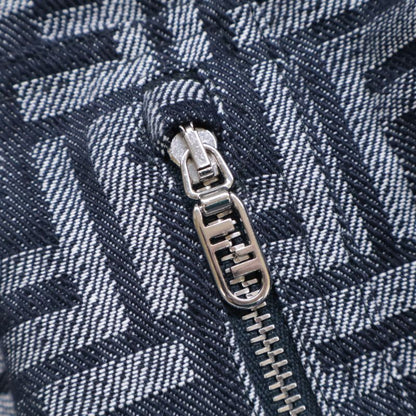 Fendi  Official Fw1223 AMZ3 Partial Leather Zucca Pattern Denim 44