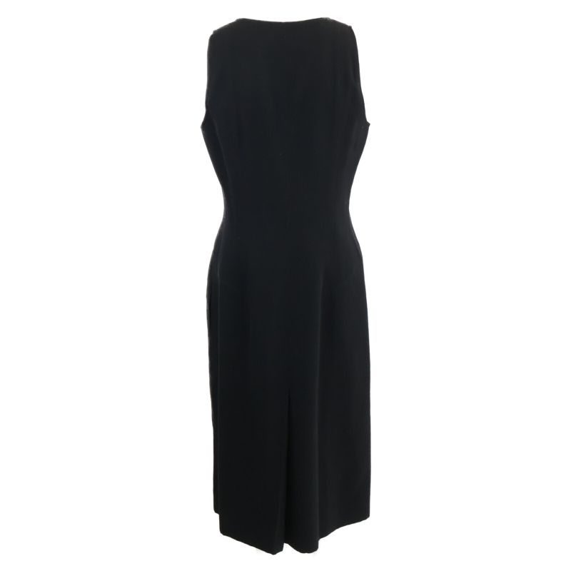 Chanel 02A P191712 Coco Mark Zip Sleeveless 38 With Ribbon Brooch