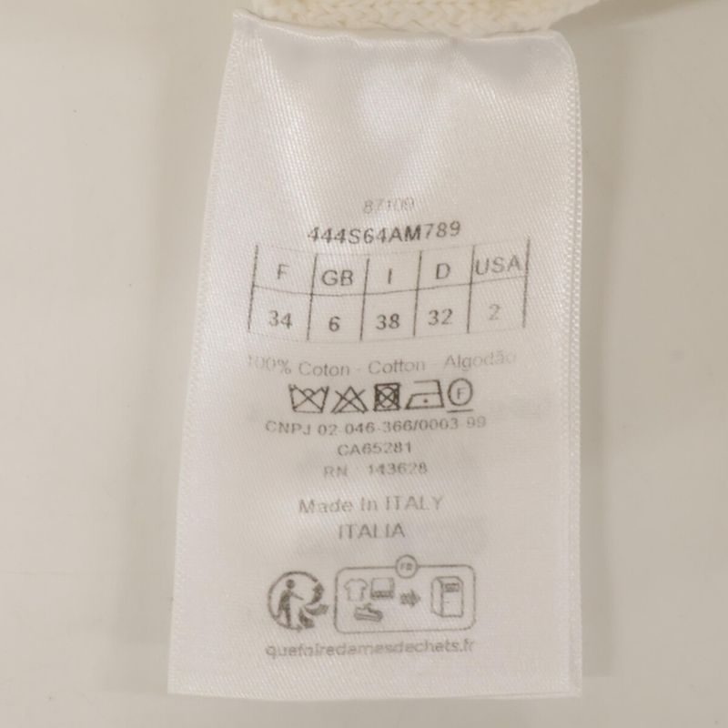 Christian DIOR Beautiful 444s64am789 Ecru Dioriviera Sweater 34