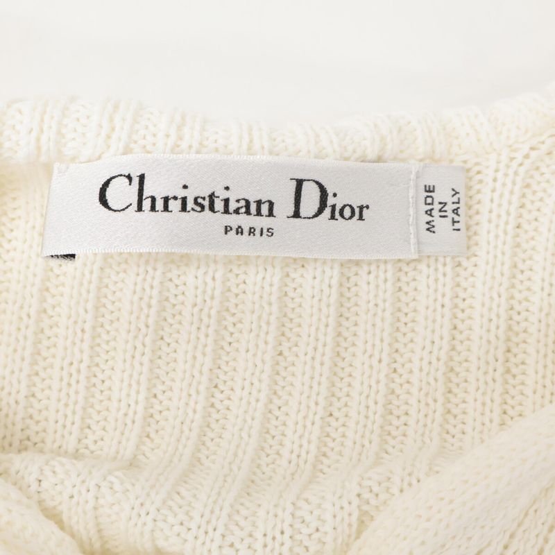 Christian DIOR Beautiful 444s64am789 Ecru Dioriviera Sweater 34