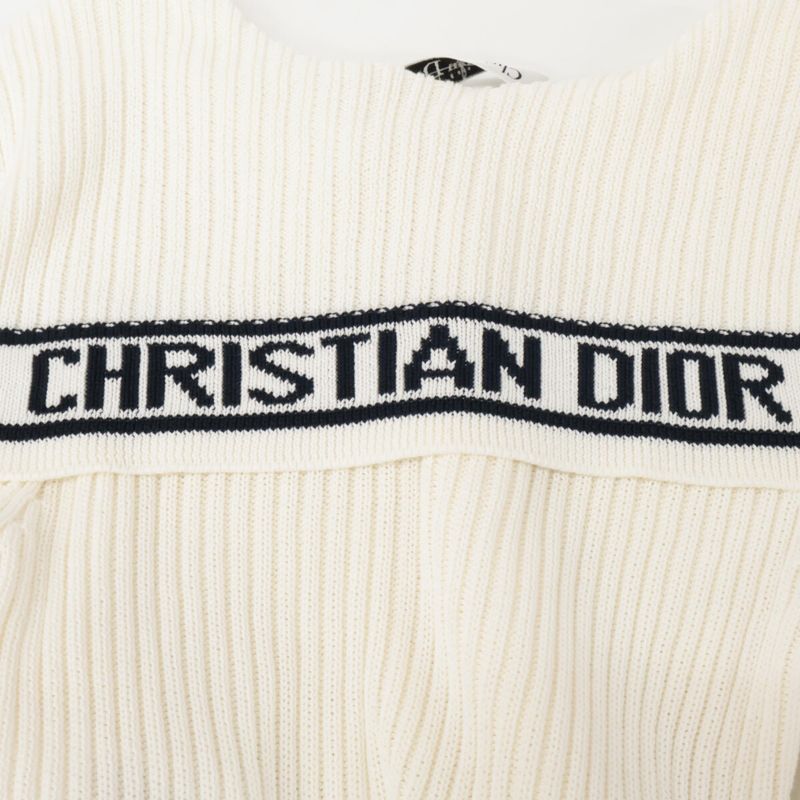 Christian DIOR Beautiful 444s64am789 Ecru Dioriviera Sweater 34