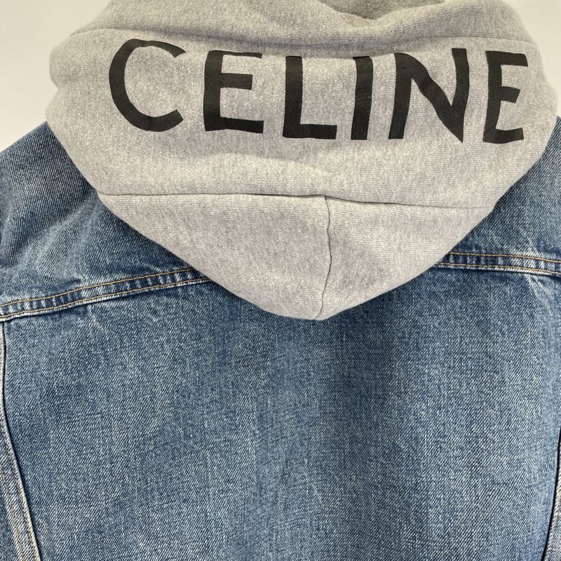 Celine 2q472930f.07uw Union Wash Denim Trucker Jacket M