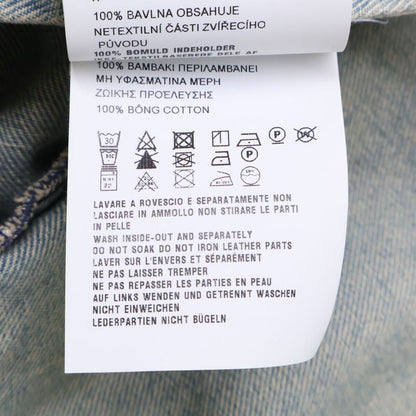 Prada  Genuine Gfb279 Triangle Logo Organic Denim Cropped 38