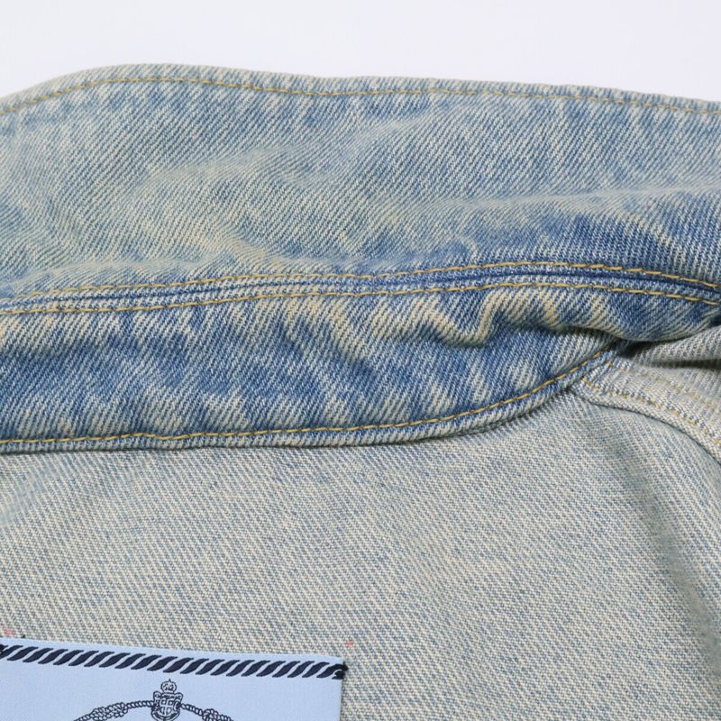Prada  Genuine Gfb279 Triangle Logo Organic Denim Cropped 38