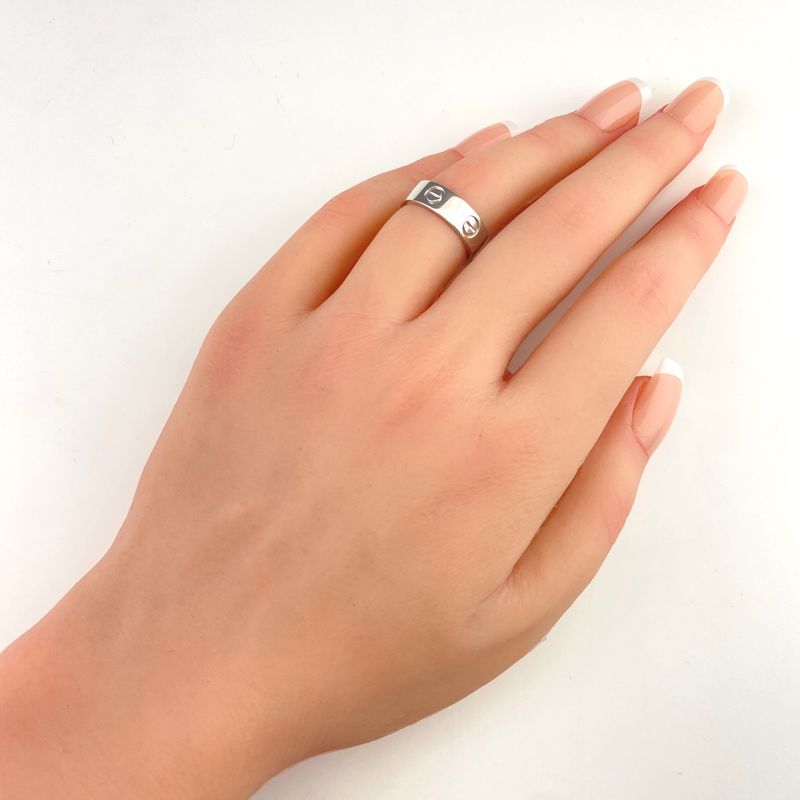 Cartier Love Ring Platinum Ring #9 Pt950 Ladies