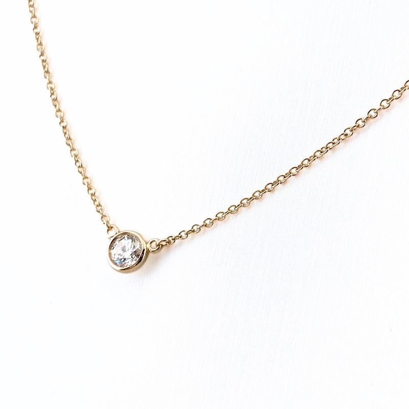 Tiffany & Co Tiffany & Co By-the-yard Necklace PG Pink Gold Pendant Diamond 1P