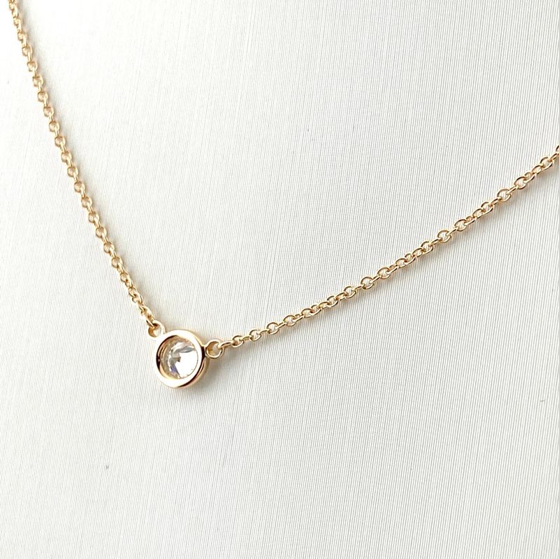 Tiffany & Co Tiffany & Co By-the-yard Necklace PG Pink Gold Pendant Diamond 1P