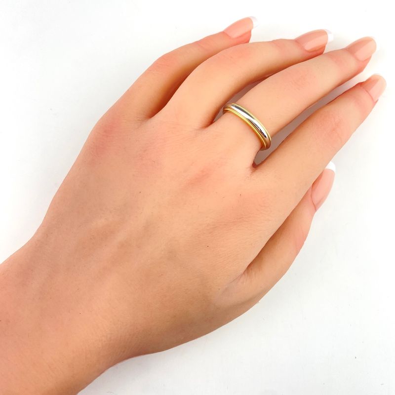 Tiffany & Co Tiffany & Co Milgrain Ring Platinum YG Yellow Gold Ring Size 15