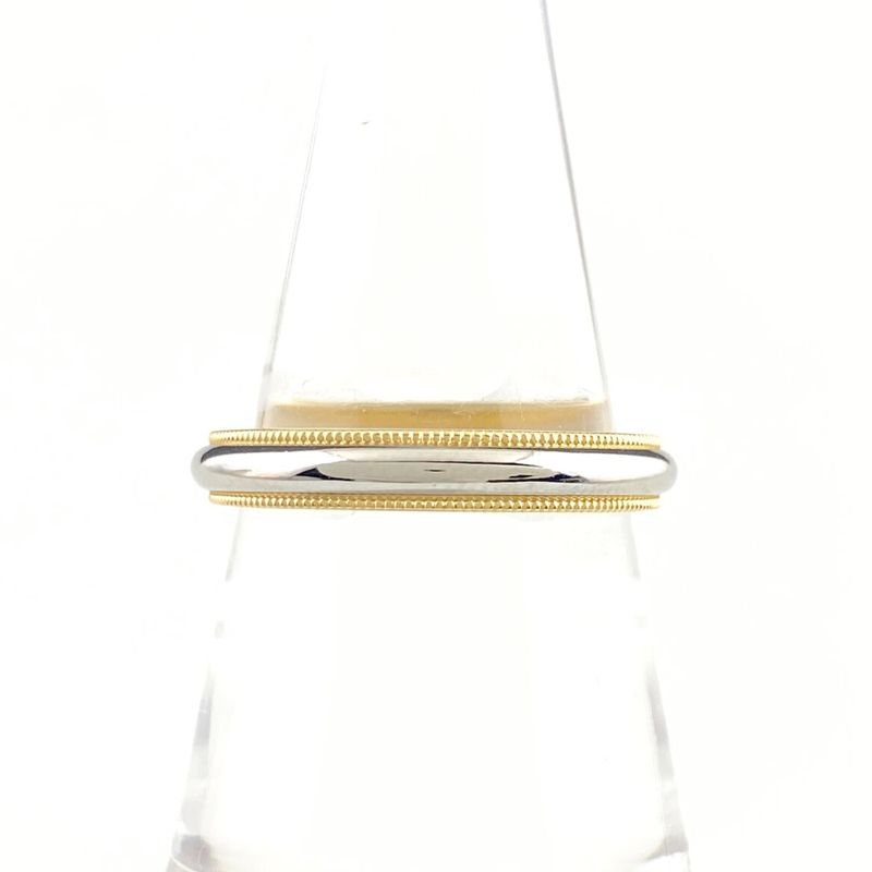 Tiffany & Co Tiffany & Co Milgrain Ring Platinum YG Yellow Gold Ring Size 15