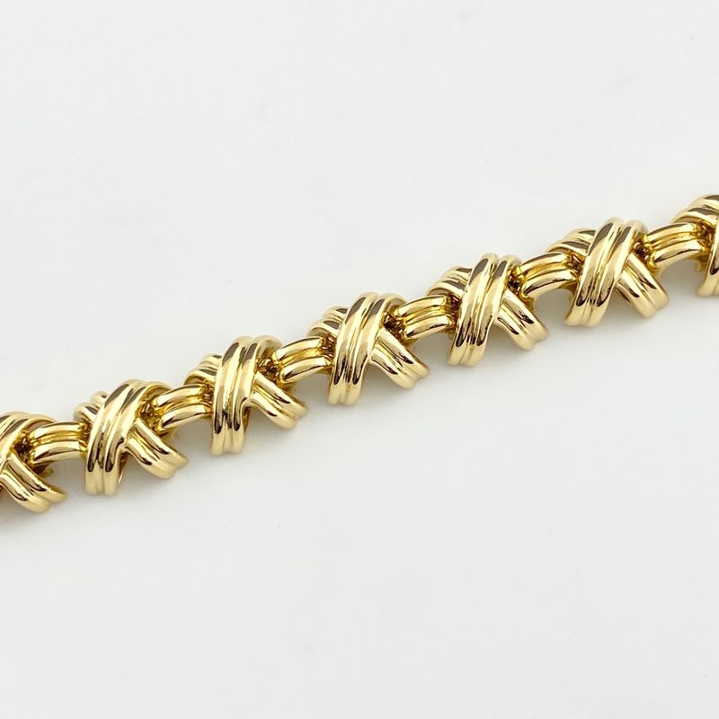 Tiffany & Co Tiffany & Co Signature Bracelet YG Yellow Gold Bracelet 750 Ladies