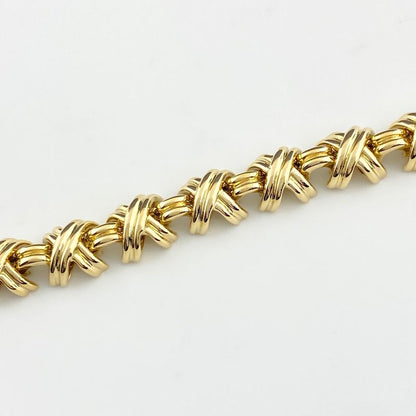 Tiffany & Co Tiffany & Co Signature Bracelet YG Yellow Gold Bracelet 750 Ladies