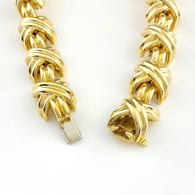 Tiffany & Co Tiffany & Co Signature Bracelet YG Yellow Gold Bracelet 750 Ladies