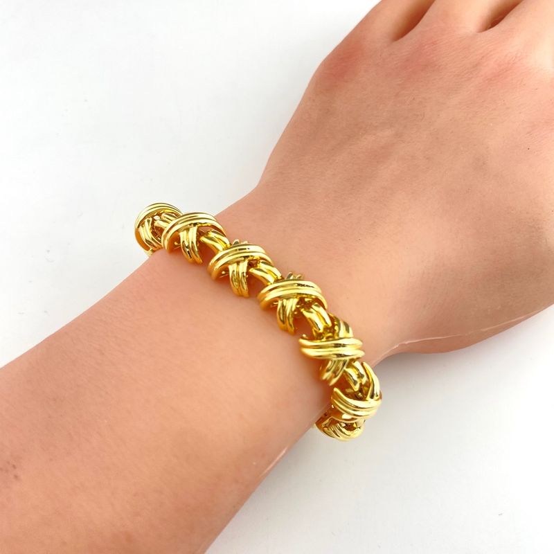 Tiffany & Co Tiffany & Co Signature Bracelet YG Yellow Gold Bracelet 750 Ladies