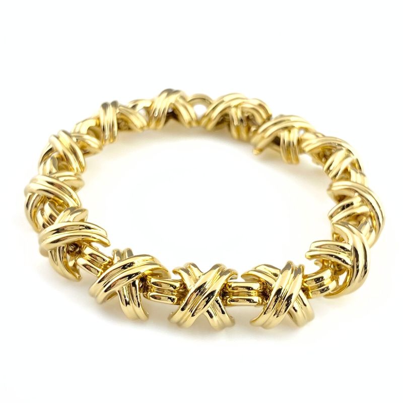 Tiffany & Co Tiffany & Co Signature Bracelet YG Yellow Gold Bracelet 750 Ladies