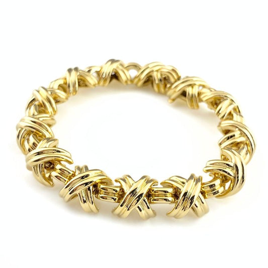 Tiffany & Co Tiffany & Co Signature Bracelet YG Yellow Gold Bracelet 750 Ladies