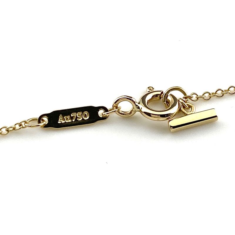 Tiffany & Co Tiffany & Co T Smile Necklace YG Yellow Gold Pendant Melee Diamond