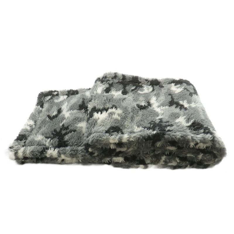 Balenciaga Shawl Scarf Boa Fleece Large Size Camouflage Gray White Black 673572