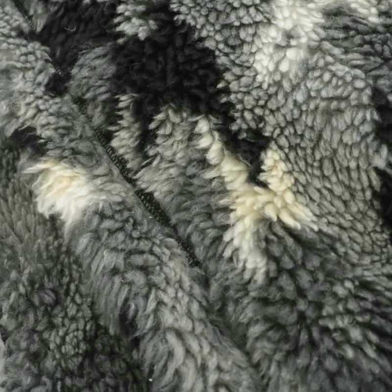 Balenciaga Shawl Scarf Boa Fleece Large Size Camouflage Gray White Black 673572