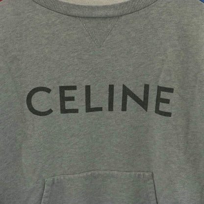 Celine Logo Print Loose Sweatshirt L Grey Red Blue 2y819670q AN67 AA