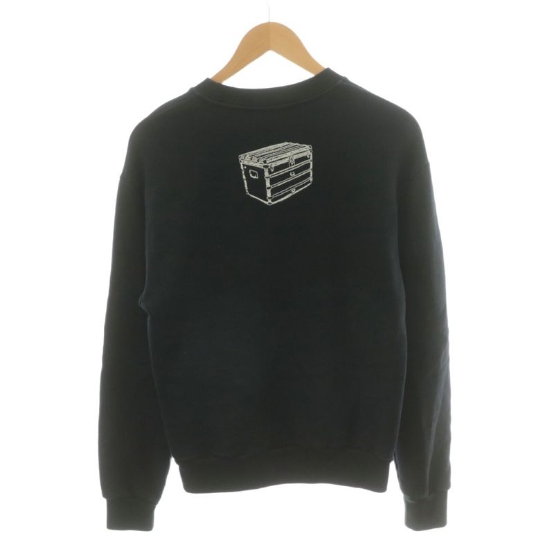 Louis Vuitton 23AW Embroidered Cotton Sweatshirt Logo XS Black Rm232 IHN Hpy79w