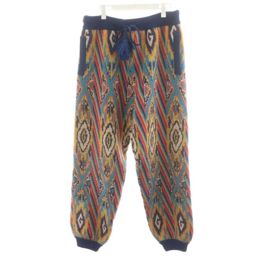 Gucci Tepered Jacquard Knit Sweatpants Jogger Pants Moheya Blend XL Multicolor
