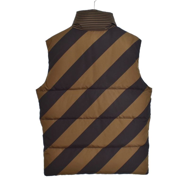 Fendi Reversible Down Vest Zucca Pattern 44 Brown Faa581 A790 AA