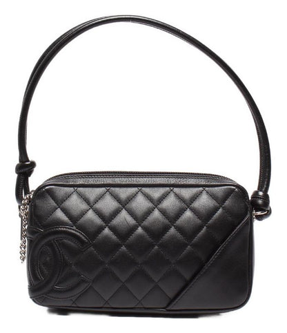 Chanel Handbag Cambon Line Lambskin Silver Hardware A25175 Ladies Chanel