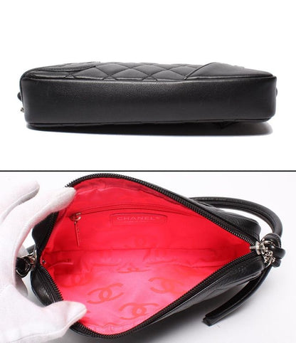 Chanel Handbag Cambon Line Lambskin Silver Hardware A25175 Ladies Chanel