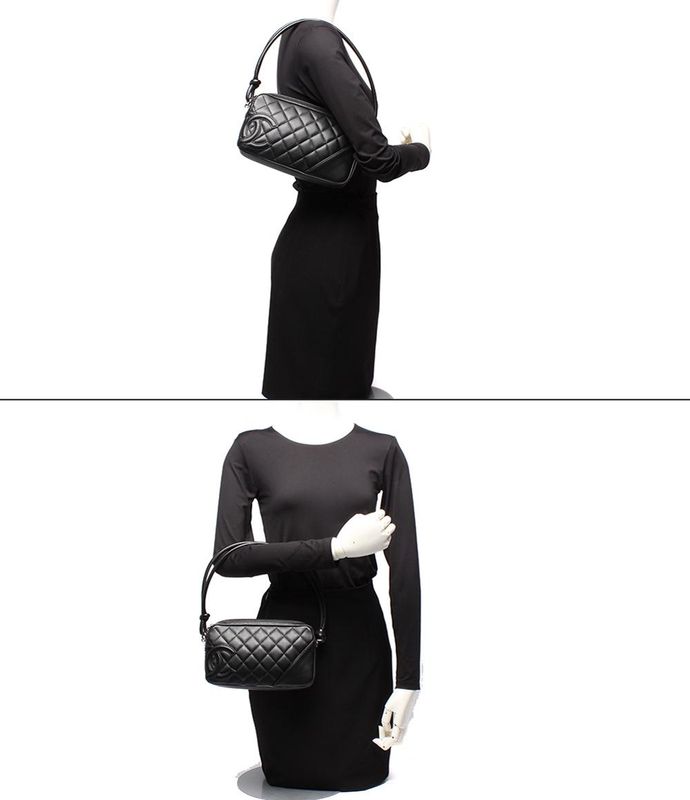 Chanel Handbag Cambon Line Lambskin Silver Hardware A25175 Ladies Chanel