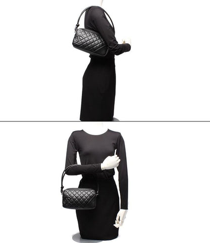 Chanel Handbag Cambon Line Lambskin Silver Hardware A25175 Ladies Chanel