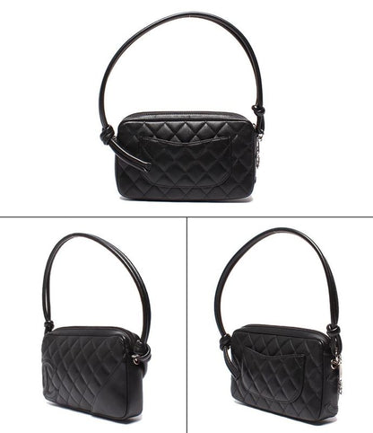 Chanel Handbag Cambon Line Lambskin Silver Hardware A25175 Ladies Chanel