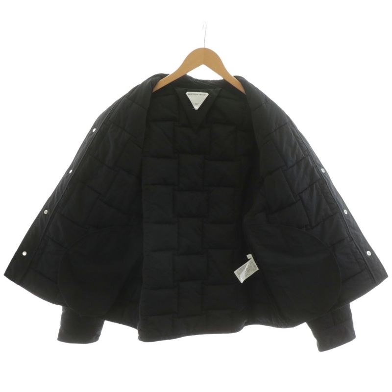 Bottega Veneta 22 Intrecciato Blouson Jacket Nylon Outerwear L Black 701810 AN23